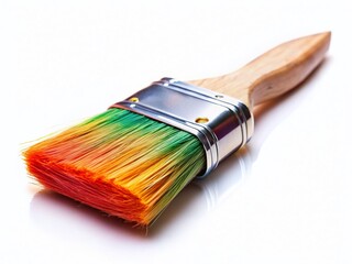 Isolated Paintbrush on White: High-Resolution Stock Photo for Artists & Designers