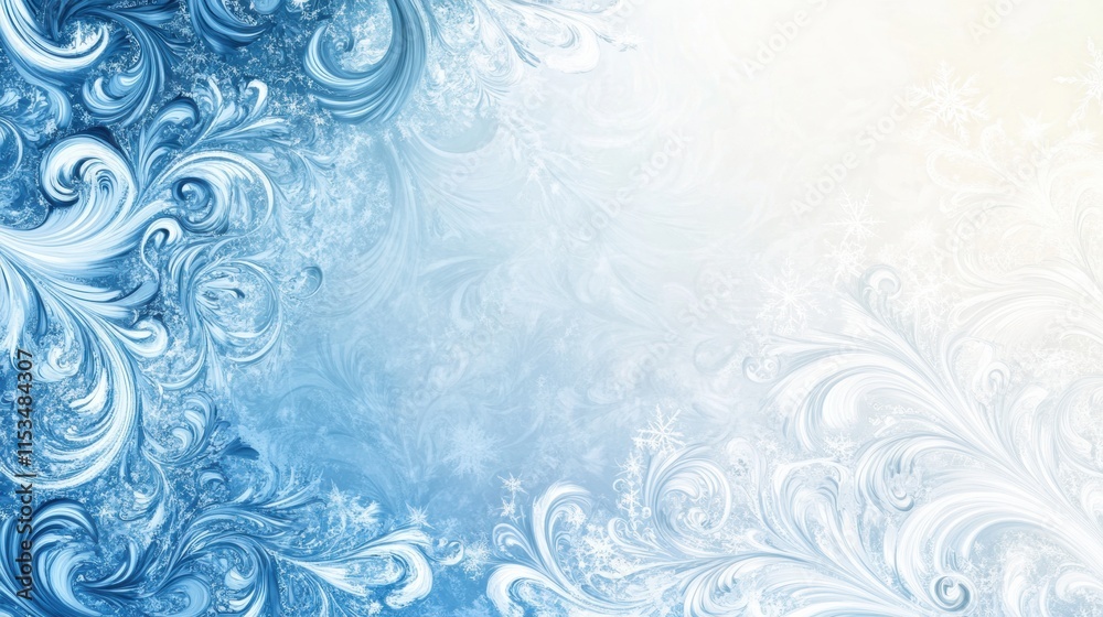 Aufkleber frost patterns adorn glass creating intricate winter designs reminiscent of natures delicate artistr