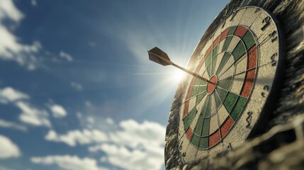 The Dartboard Under Bright Sky