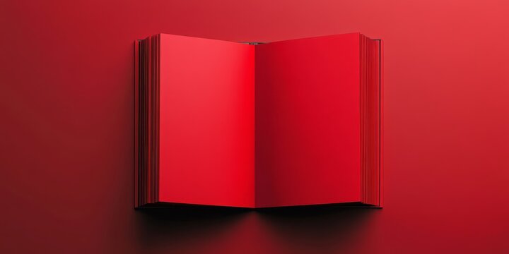 Template for a Red Informative Book or Manual. This template serves as a guide or framework for creating an informative book or manual that incorporates a red theme.