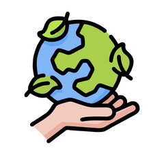hand holding globe