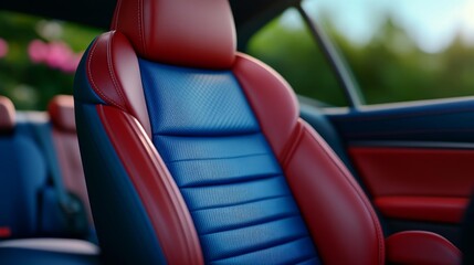 Premium car seat cover with luxury design and leather finish. Generative AI