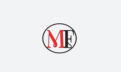 MF, FM , M , F , Abstract Letters Logo Monogram	