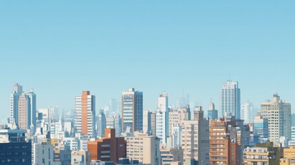 Obraz premium Cityscape Skyline Modern Buildings Architectural Design