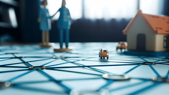 family trip road maps concept as vast whiteness spreads marked lines guiding wheels passing fields lifting spirits kindling inside jokes forging vivid bonds in  Photo Stock  Concept  and empty space o