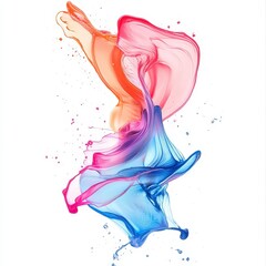 Fototapeta premium Colorful Abstract Fluid Art with Dynamic Swirls and Splashes