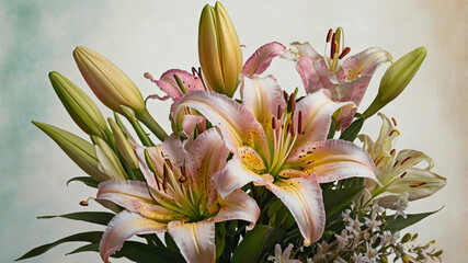 Obraz premium pink lily flower