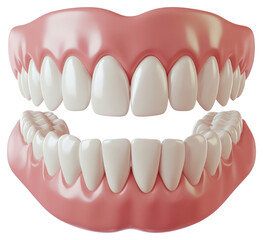 Obraz premium PNG White teeth human illustration realistic.