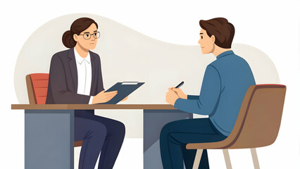 Interviewee Sharing In-Depth Work Experience and Expertise During Professional Job Interview
