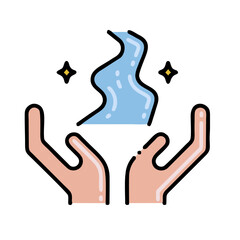 hand holding a symbol