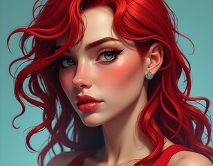 Obraz premium Grace and Style Portrait of a Modern Woman