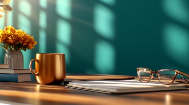Life Coaching Desk Setup. Generative AI