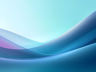 Abstract blue waves, serene gradient landscape.