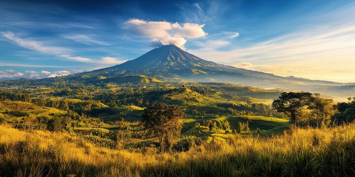 Ungaran Mountain shines beautifully under the sun, showcasing its stunning landscapes. The beauty of Ungaran Mountain is particularly captivating on sunny days, making it a perfect view to enjoy.