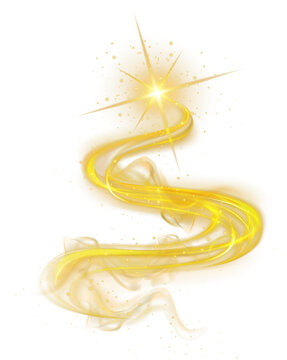 Gold Glowing Shooting Star