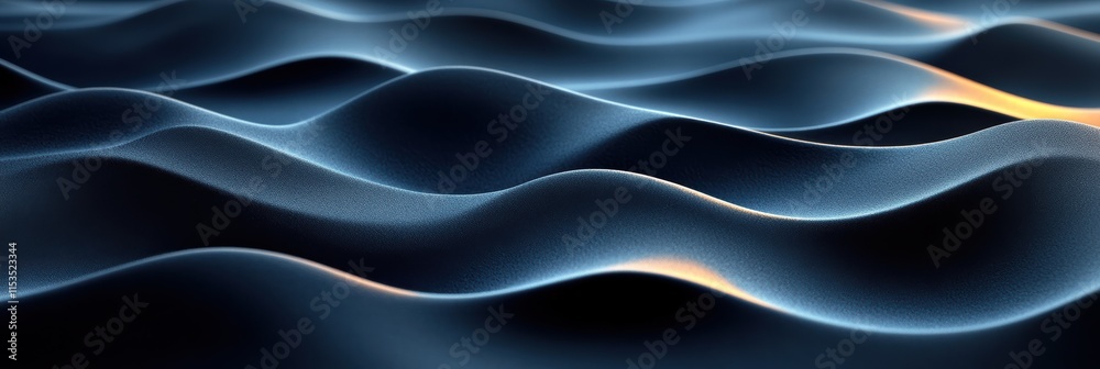 Poster smooth curved shapes on dark gray background create a calming visual effect