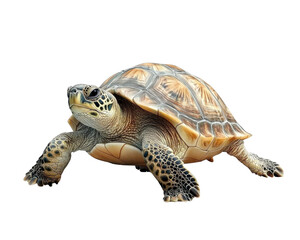 Fototapeta premium realistic turtle with detailed shell and textured skin, swimming gracefully in serene environment. This majestic creature embodies tranquility and nature beauty