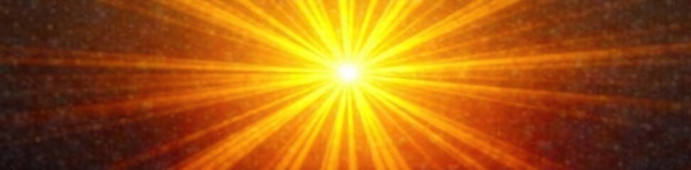 Obraz premium Yellow rays bursting from a central point on an abstract background, bright light, radiant