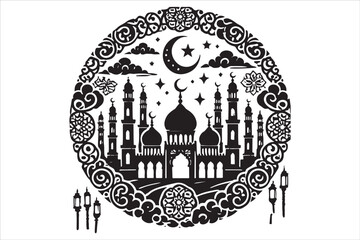 Obraz premium Laser-Cut vector Islamic Designs