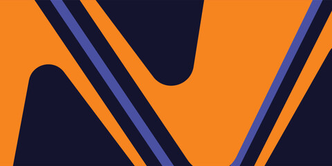 Vector Flat Blue and Orange Background Wallpaper