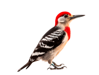 a bird with a red head