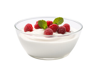 a bowl of yogurt with berries