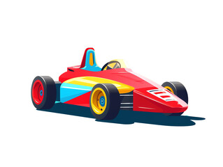 a cartoon of a toy race car