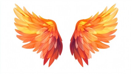 Fototapeta premium Heavenly Angel Wings Pattern with Hawk Feathers for Creative Projects