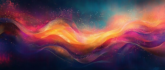 lines and radiant gradients sweeping across an abstract canvas. Generative AI