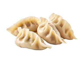a group of dumplings on a white background