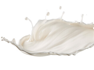 a white liquid splashing