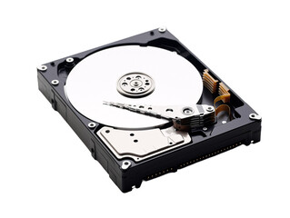 a black and silver hard drive