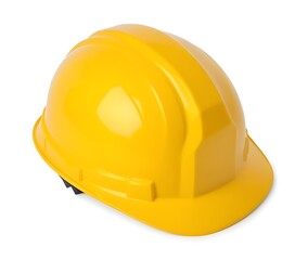 Fototapeta premium A yellow hard hat or construction helmet
