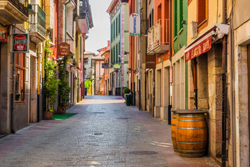 The beautiful city of Ribadesella, Asturias, Spain. Cantabrian Sea