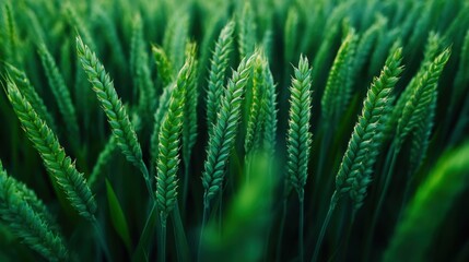Bir's Eye View Of Green Wheat Crop