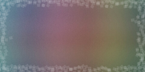 Multicolor metallic noise background with abstract transparent border