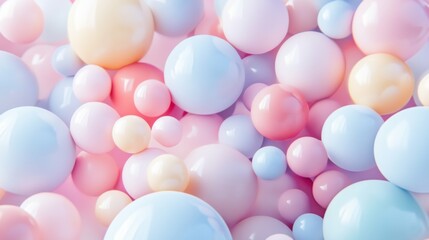 Geometric shapes: Pastel spheres abstract background