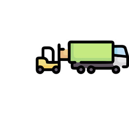 truck isolated on white