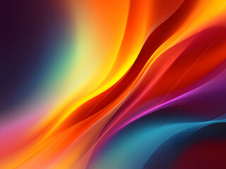 Vibrant abstract waves in bold colors, dynamic flow, and luminous gradients.