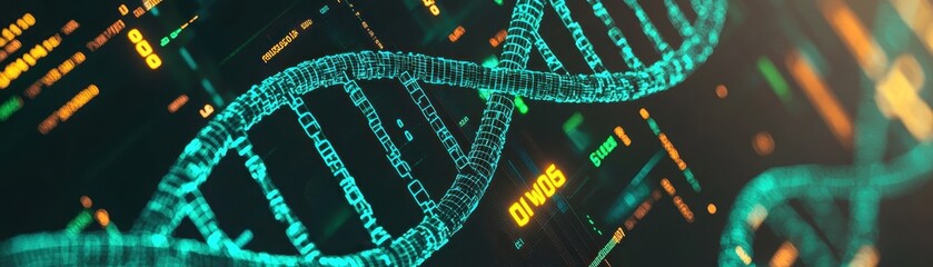 Futuristic DNA Helix Stock Market Chart Biotech Finance