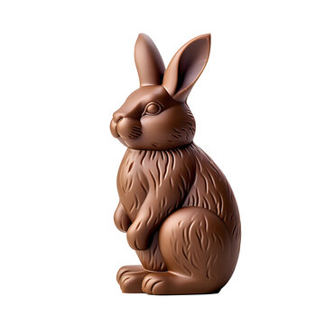 a chocolate bunny statue