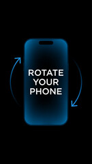 Rotate your smartphone orientation. Rotate your phone for better experience. This video is horizontal.
Smartphone Rotate Design.