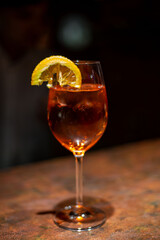 alcoholic beverages on the bar