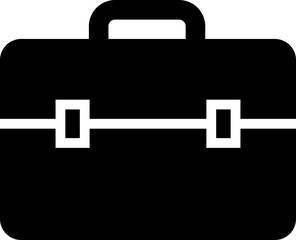 Briefcase icon in flat. Suitcase, portfolio symbol. Business briefcase icon designed Vector for apps or website isolated on transparent background. Briefcase icon use for packing luggage