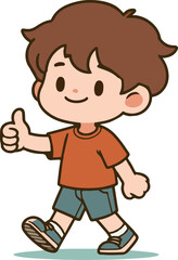 Cute Boy Cartoon, character vector art illustration  