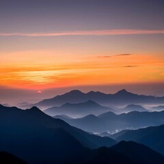 Obraz premium Serene Eastern Mountain View
