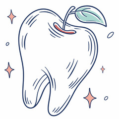 Healthy Teeth - Dental Hygiene and Oral Care Vector