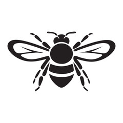 Bee Silhouette Vector Icon