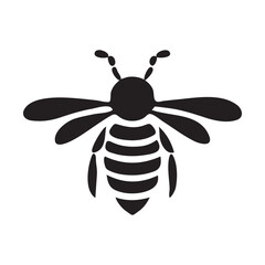 Bee Silhouette Vector Icon