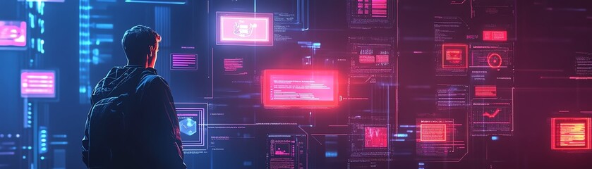 Interactive KYC interface with a business professional reviewing digital identity verification process